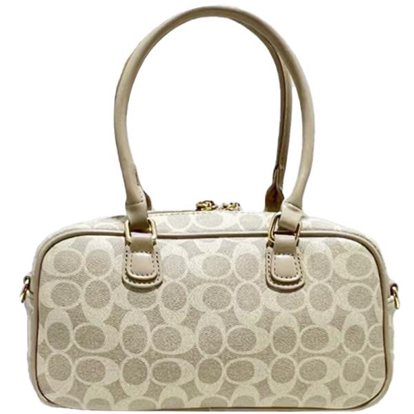 OVAL DESIGN PRINT HANDLE BAG