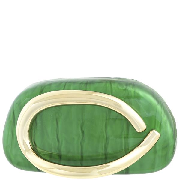 METAL FRONT DESIGN ACRYLIC EVENING CLUTCH