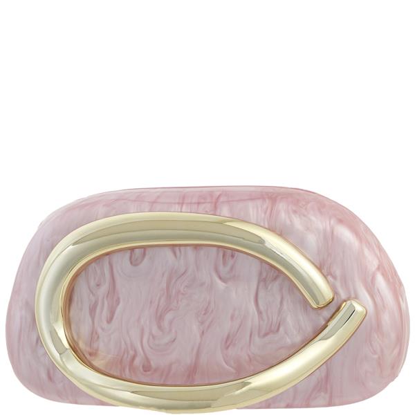 METAL FRONT DESIGN ACRYLIC EVENING CLUTCH