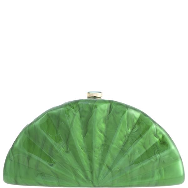 FASHION ACRYLIC FAN SHAPE EVENING CLUTCH