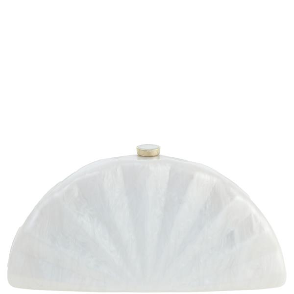 FASHION ACRYLIC FAN SHAPE EVENING CLUTCH