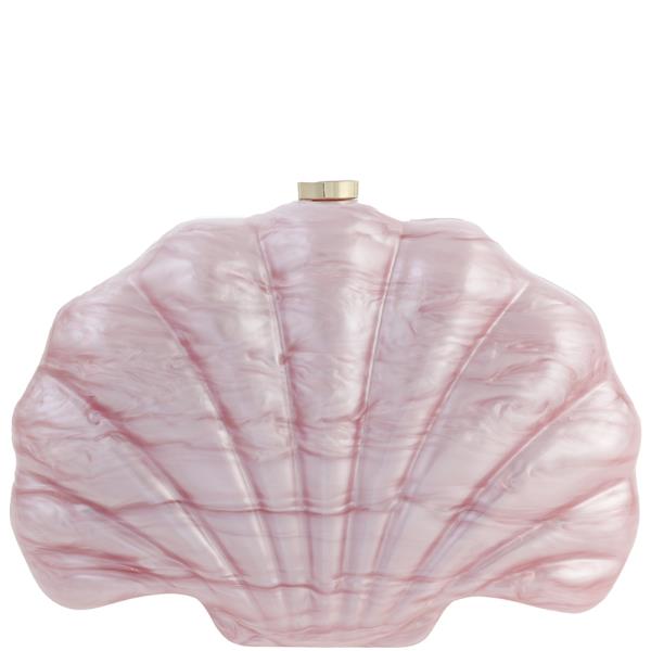 STYLISH ACRYLIC SHELL SHAPE EVENING CLUTCH