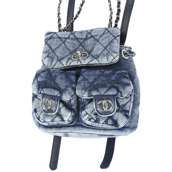 QUILTED DENIM DESIGN BACKPACK