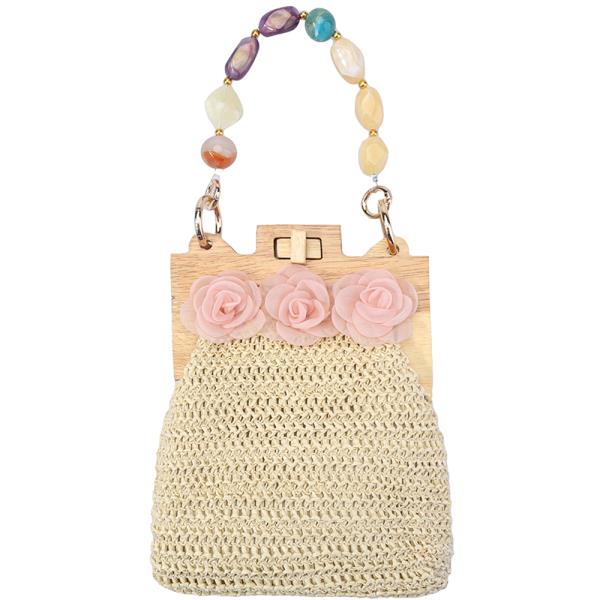 CHIC FLOWER STRAW BAG