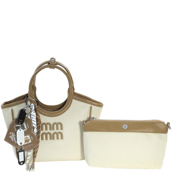 2IN1 FASHION DESIGN HANDLE TOTE BAG W CROSSBODY BAG