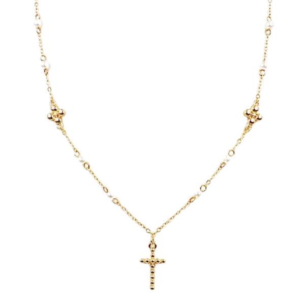 CROSS CHARM STATION NECKLACE