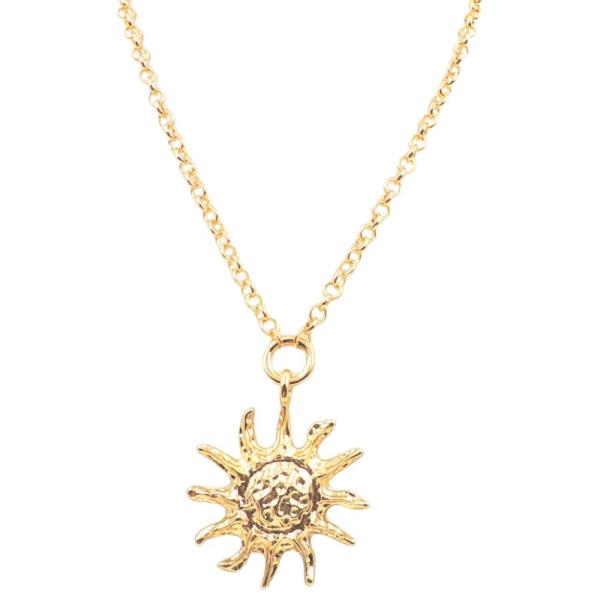 SUN PENDANT METAL NECKLACE