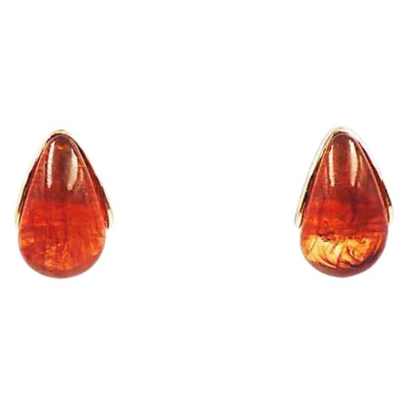 ACETATE TEARDROP DOME EARRING