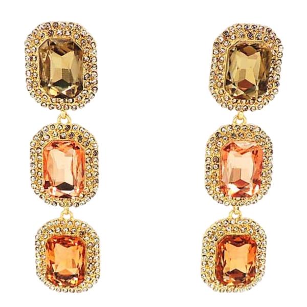 CRYSTAL LINK DANGLE EARRING