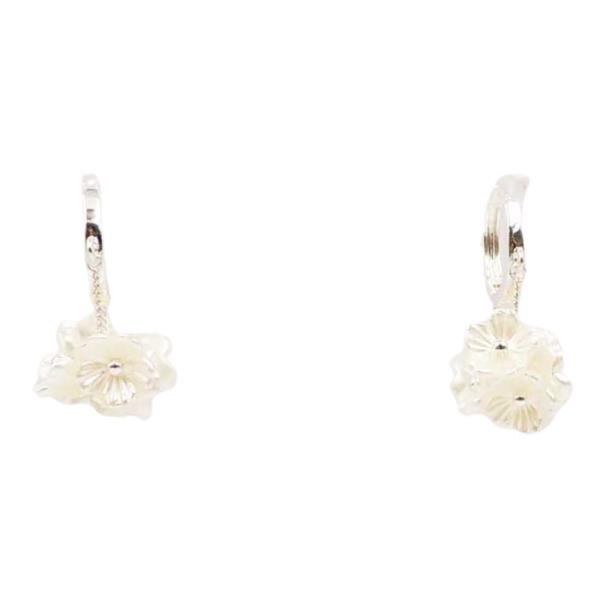 FLORAL CHARM HUGGIE EARRING