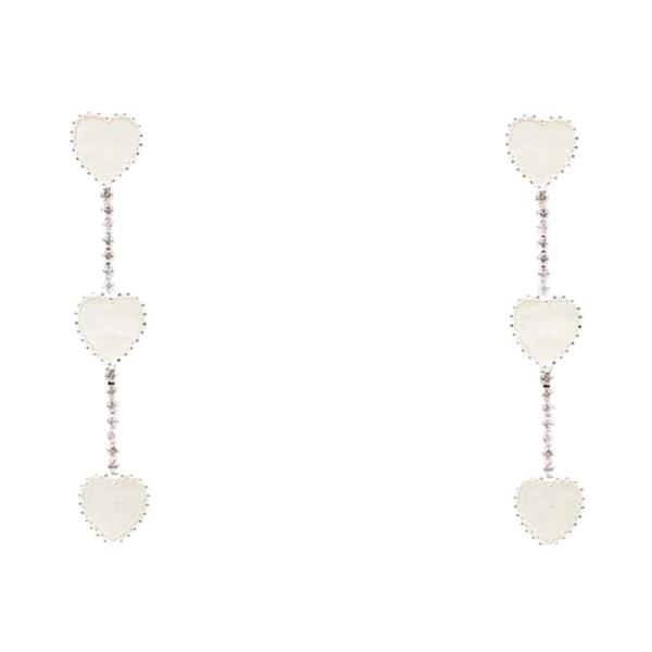 HEART LINK METAL DANGLE EARRING