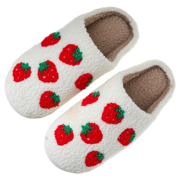 STRAWBERRY PATTERN COZY HOME SLIPPER