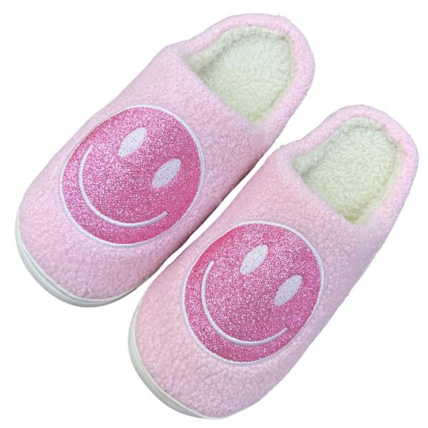 SMILEY HAPPY FACE COZY HOME SLIPPER - SM SIZE