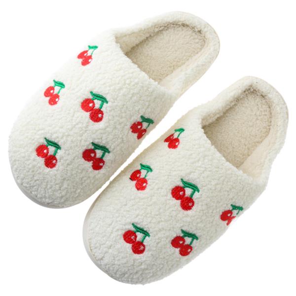 CHERRY PATTERN COZY HOME SLIPPER
