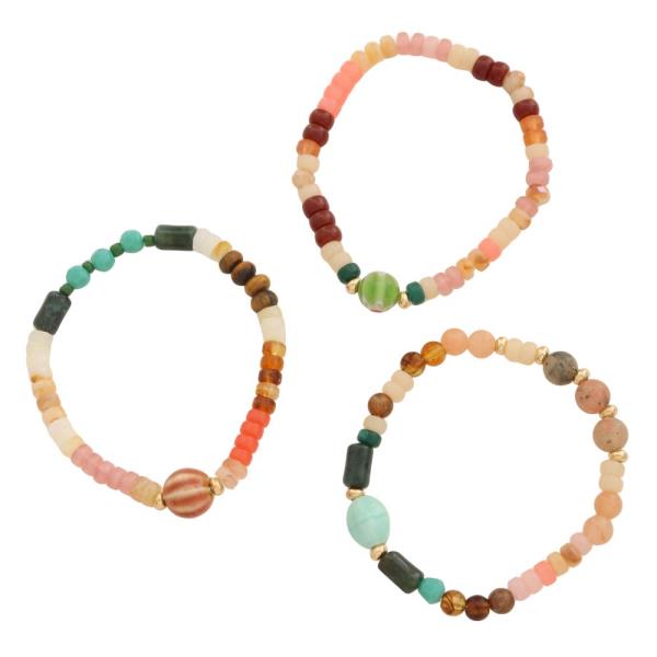 MIXED BEAD BRACELET SET