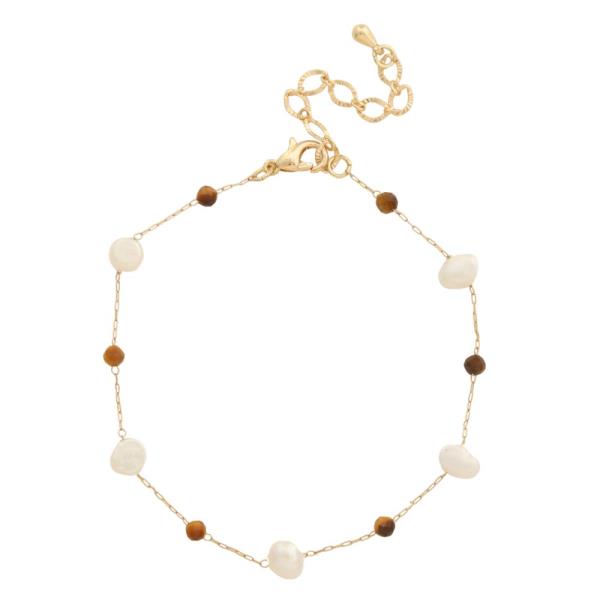 PEARL BEADED STATION BRACELET