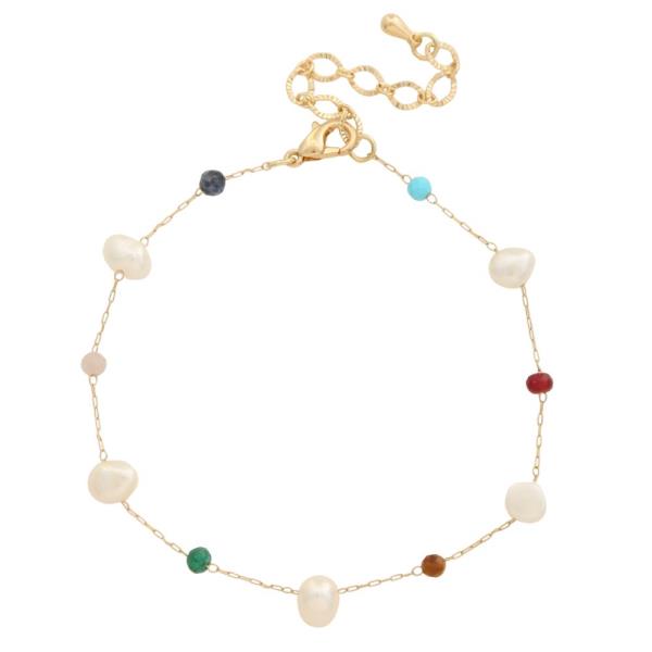 PEARL BEADED STATION BRACELET