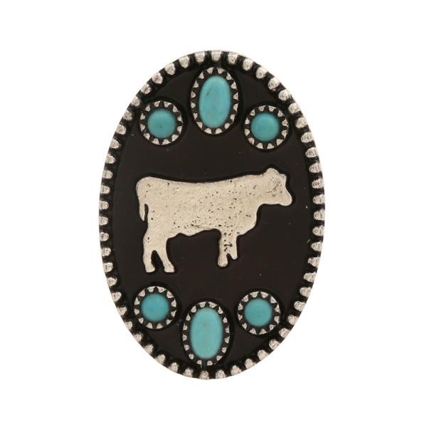 WESTERN STYLE OVAL METAL RING