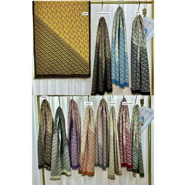 MONOGRAM PATTERN OBLONG SCARF