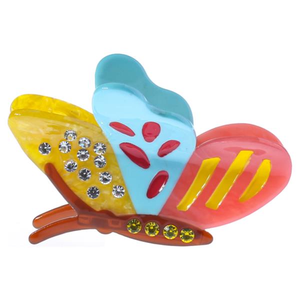 BUTTERFLY CRYSTAL HAIR CLAW JAW CLIP