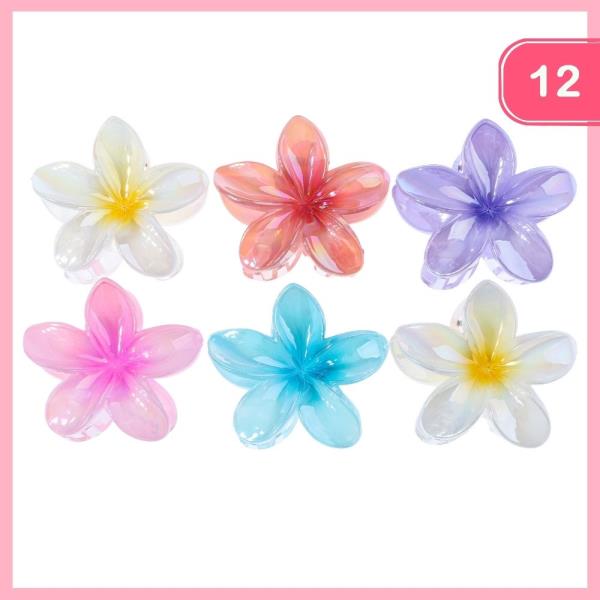 FLOWER HAIR CLAW CLIP (12 UNITS)