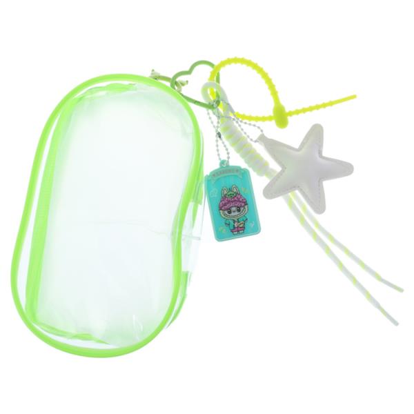 CLEAR PVC CHARACTER STAR CHARM COIN PURSE BAG