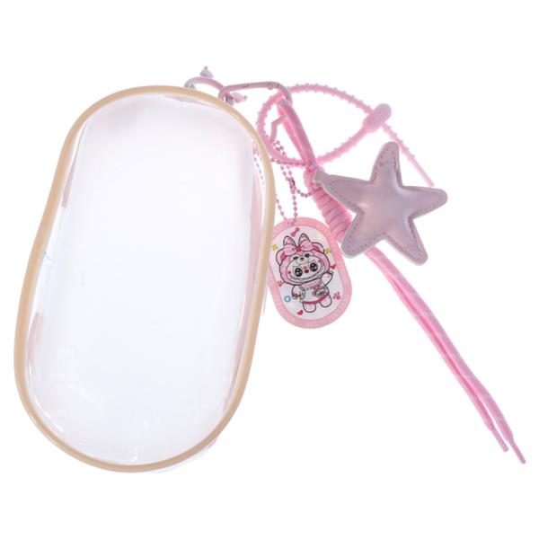 CLEAR PVC CHARACTER STAR CHARM COIN PURSE BAG
