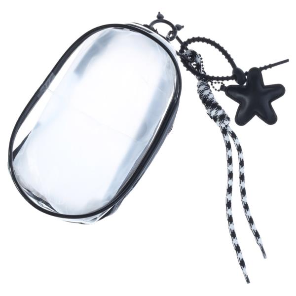 CLEAR PVC STAR CHARM COIN PURSE BAG