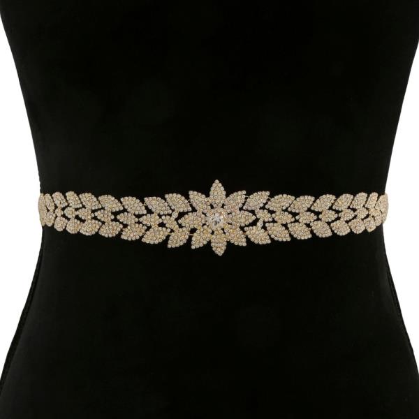 RHINESTONE FLOWER BELT