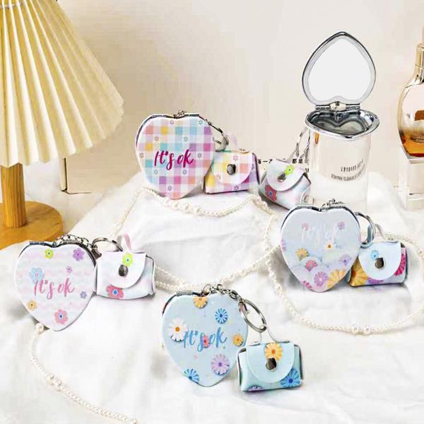 2IN1 APLANE MIRROR AND MAGNIFYING CUTE FLORAL HEART DESIGN (12 UNITS)