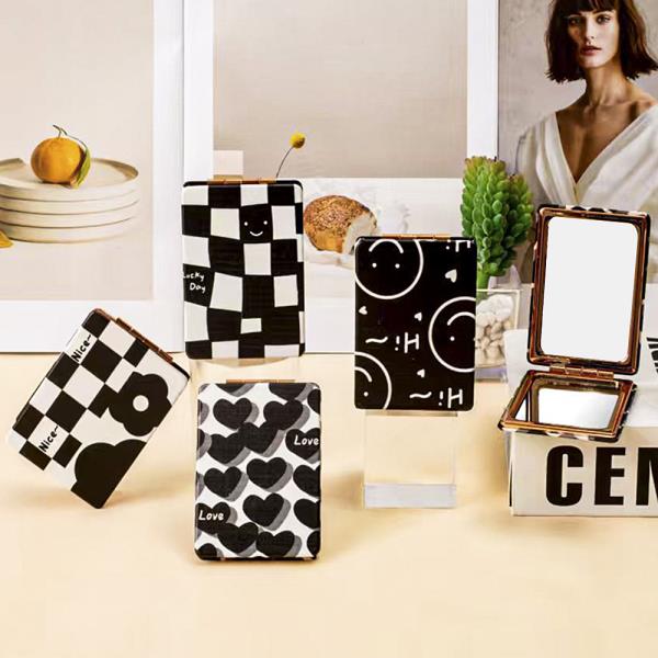 2IN1 APLANE MIRROR AND MAGNIFYING BLACK WHITE DESIGN (12 UNITS)
