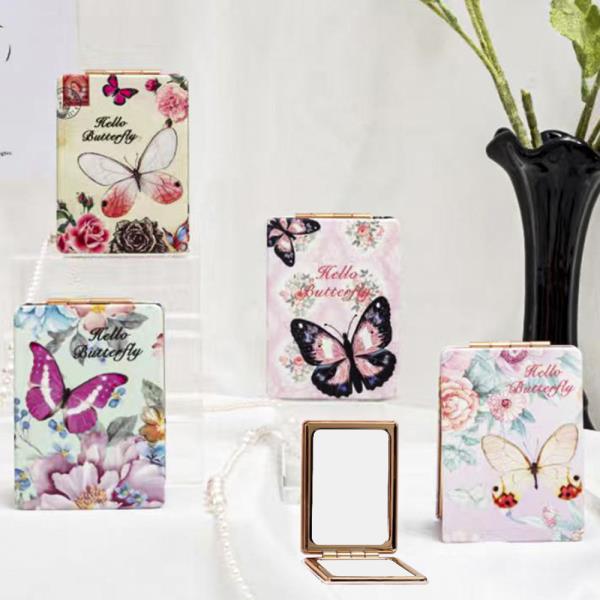 2IN1 APLANE MIRROR AND MAGNIFYING HELLO BUTTERFLY DESIGN (12 UNITS)
