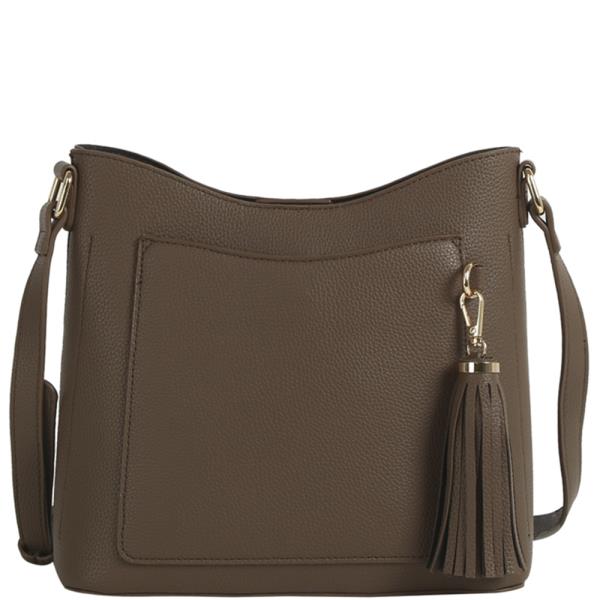 CHIC TEXTURE TASSEL CROSSBODY BAG