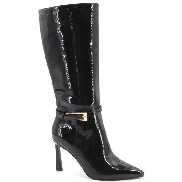 GLOSSY DESIGN BUCKLE POINTY HEEL 12 PAIRS