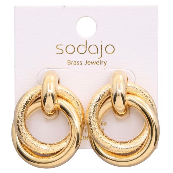 SODAJO METAL GOLD DIPPED EARRING