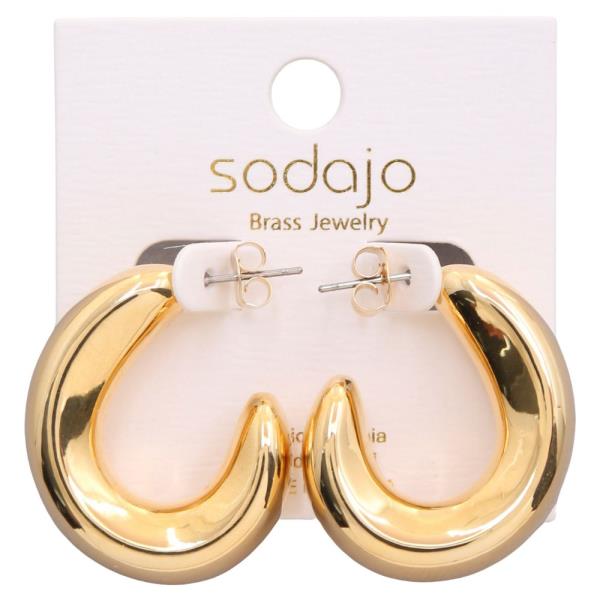 SODAJO OPEN CIRCLE GOLD DIPPED EARRING