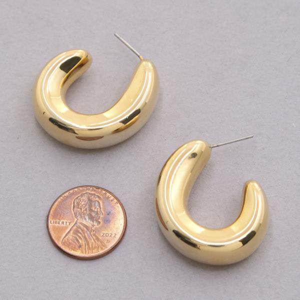 SODAJO OPEN CIRCLE GOLD DIPPED EARRING