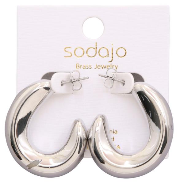SODAJO OPEN CIRCLE GOLD DIPPED EARRING