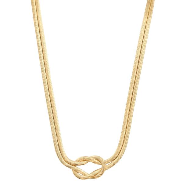 SODAJO KNOT METAL GOLD DIPPED NECKLACE