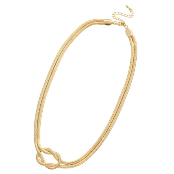 SODAJO KNOT METAL GOLD DIPPED NECKLACE
