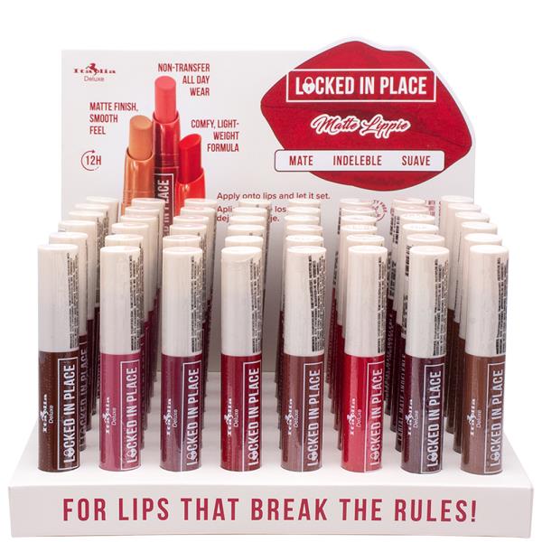 ITALIA DELUXE LOCKED IN PLACE MATTE LIPPIE (48 UNITS)