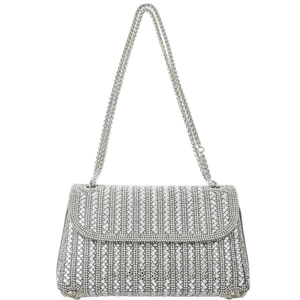 RHINESTONE DESIGN SHOULDER BAG