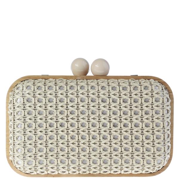 WOVEN DESIGN EVENING CLUTCH