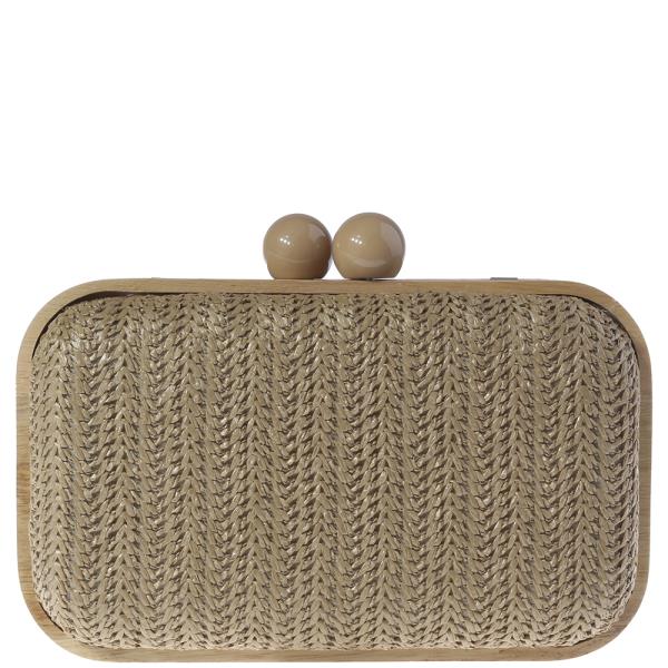 WOVEN EVENING CLUTCH