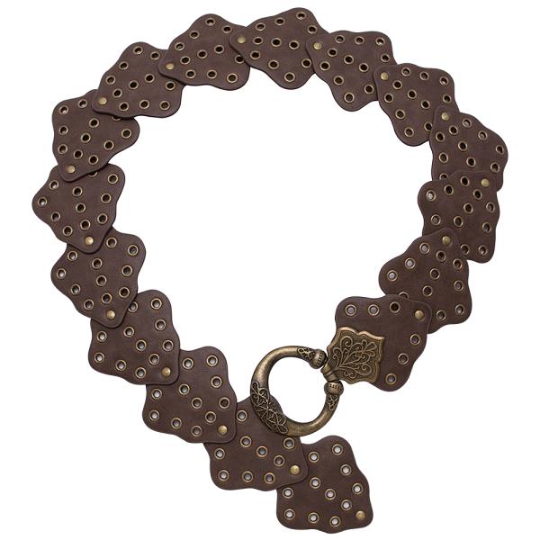 Y2K METAL WESTERN CONCHO EMBOSSED RECTANGLE BELT