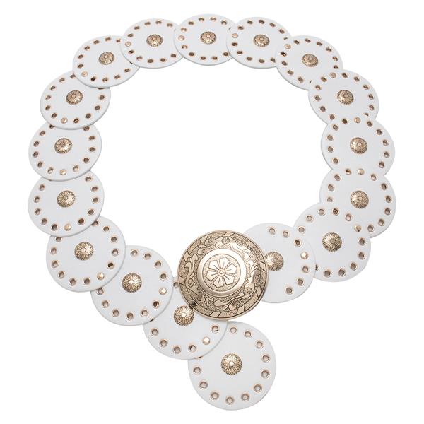 Y2K METAL WESTERN CONCHO STUDDED ROUND BELT