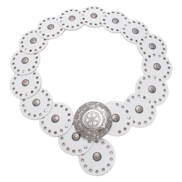 Y2K METAL WESTERN CONCHO STUDDED ROUND BELT