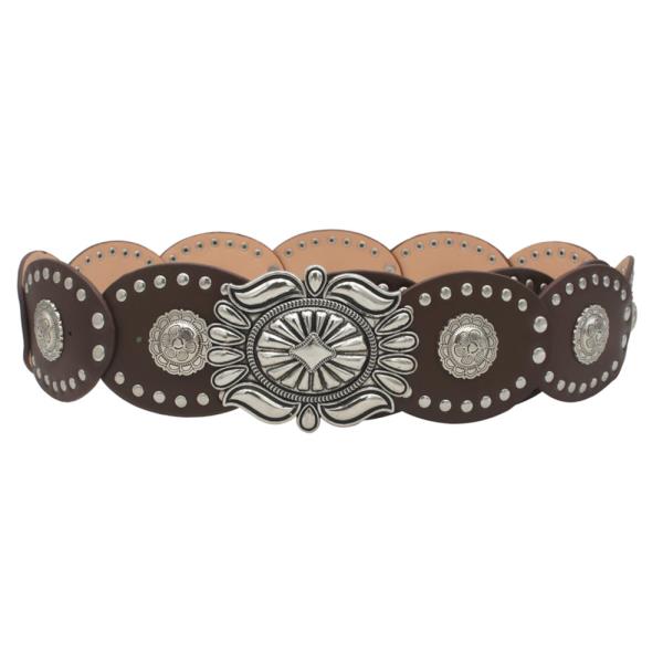 NAVAJO FLORA BUCKLE CONCHO ACCENT OVAL DISC HIP BELT