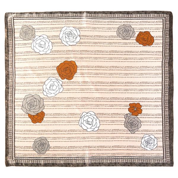 ROSE PRINT BANDANA SQUARE NECK SCARF