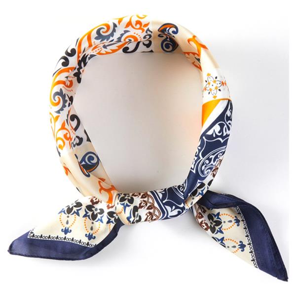 PAISLEY􏰀 ARABESQUE ORIENTAL BANDANA SQUARE NECK SCARF